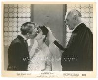 8f079 I PASSED FOR WHITE 8x10 still '60 James Franciscus kissing sexy Sonya Wilde at wedding!
