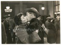 8f083 IRON CURTAIN 7x9.5 still '48 c/u of Dana Andrews passionately kissing sexy Gene Tierney!