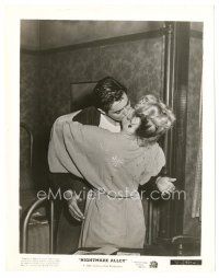 8f111 NIGHTMARE ALLEY 8x10 still '47 romantic c/u of Tyrone Power kissing pretty Joan Blondell!