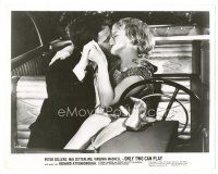 8f114 ONLY TWO CAN PLAY 8x10 still '62 close up of Peter Sellers kissing Mai Zetterling in car!