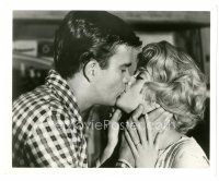 8f117 PERIOD OF ADJUSTMENT 8x10 still '62 best close up of Jim Hutton kissing sexy Jane Fonda!
