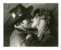 8f128 RIDE THE HIGH COUNTRY 8x10 still '62 c/u of cowboy James Drury kissing sexy Mariette Hartley!