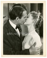 8f138 STORY OF THREE LOVES 8x10 still '53 c/u of James Mason kissing pretty ballerina Moira Shearer