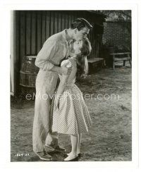 8f143 TAMMY & THE BACHELOR 8x10 still '57 tall Leslie Nielsen kissing short pretty Debbie Reynolds!