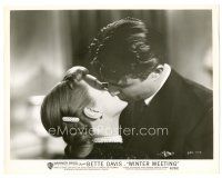 8f162 WINTER MEETING 8x10 still '48 romantic close up of Bette Davis & Jim Davis kissing!