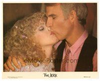 8f085 JERK 8x10 mini LC '79 wacky close up of Steve Martin kissing Bernadette Peters!
