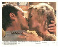 8f120 POSTMAN ALWAYS RINGS TWICE 8x10 mini LC #6 '81 c/u of Jack Nicholson kissing Jessica Lange!
