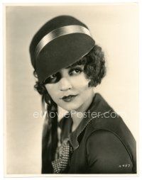 8g068 ALICE WHITE deluxe 11x14.25 still '20s great close up of the pretty star wearing cool hat!