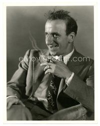 8g114 JIMMY DURANTE deluxe 10x13 still '30s smiling portrait holding cigar by Clarence S. Bull!