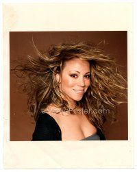 8g131 MARIAH CAREY 11x14 publicity still '90s close sexy smiling portrait with wild hair!