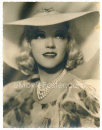 8g133 MARION DAVIES deluxe 10.25x13.25 still '20s wearing pearls & cool hat by James Manatt!