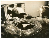 8g149 PETULIA deluxe candid 11x14 still '68 director Richard Lester with tuba by Floyd McCarty!