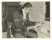8g176 TYRONE POWER deluxe candid 10x13 still '38 being made up for Marie Antoinette!