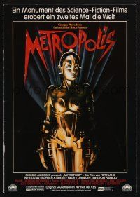 8g312 METROPOLIS German program book R84 Fritz Lang classic, great images of female robot!