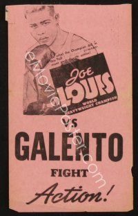 8g659 JOE LOUIS VS TONY GALENTO herald '39 what the champion did in this, packed with action!