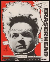 8g241 ERASERHEAD cut-out promo face mask '80s directed by David Lynch, wacky Jack Nance face mask!