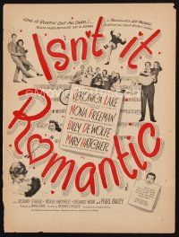 8g614 ISN'T IT ROMANTIC magazine ad '48 Veronica Lake, Paramount's great love story with music!