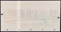 8g024 KING OF THE HILL pencil drawing '97 Mike Judge, sketches of all cast members!