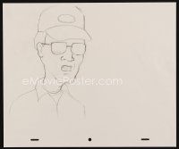 8g025 KING OF THE HILL pencil drawing '97 Mike Judge, cartoon at of Dale Gribble!