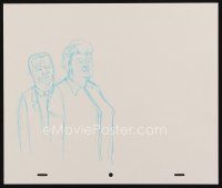 8g027 KING OF THE HILL pencil drawing '97 Greg Daniels & Mike Judge, cartoon artwork of extras!