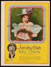 8g057 NELL GWYN campaign book page '26 artwork of pretty Dorothy Gish in the title role!