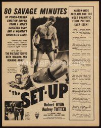 8g619 SET-UP magazine ad '49 great image of boxer Robert Ryan standing in the ring, Robert Wise!