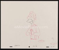 8g016 SIMPSONS pencil drawing '00s Matt Groening, cartoon artwork of Lenny Leonard!
