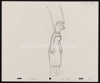 8g013 SIMPSONS pencil drawing '00s Matt Groening, great cartoon art of Marge standing!