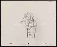 8g017 SIMPSONS pencil drawing '00s Matt Groening, cartoon artwork of Moe Szyslak!