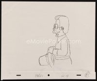 8g022 SIMPSONS pencil drawing '00s Matt Groening, great cartoon art of Ned Flanders!