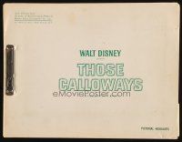 8g253 THOSE CALLOWAYS pictorial book '65 Disney, Brian Kieth, they dared to dream the impossible!