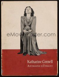 8g388 ANTIGONE AND THE TYRANT stage play program book '40s Katharine Cornell, Cedric Hardwicke!