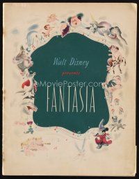 8g421 FANTASIA program book '42 great images of Mickey Mouse & others, Disney musical classic!