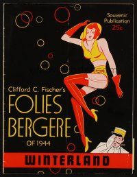8g423 FOLIES BERGERE OF 1944 stage play program book '44 Charles Judell, Alan Isbell, sexy art!