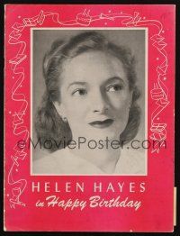 8g433 HAPPY BIRTHDAY stage play program book '46 great images of Helen Hayes!