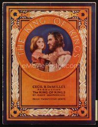 8g447 KING OF KINGS program book '27 Cecil B. DeMille, H.B. Warner as Jesus & Dorothy Cumming!