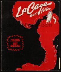 8g449 LA CAGE AUX FOLLES stage play program book '80s George Hearn, Gene Barry!