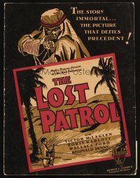 8g452 LOST PATROL program book '34 Boris Karloff, Victor McLaglen, John Ford!