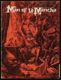 8g454 MAN OF LA MANCHA stage play program book '77 Richard Kiley as Don Quixote!