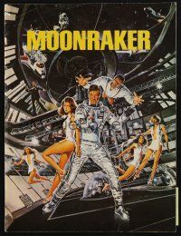 8g456 MOONRAKER program book '79 Roger Moore as James Bond, Lois Chiles, Richard Kiel!