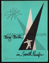 8g478 SOUTH PACIFIC stage play program book '57 Mary Martin, Rodgers & Hammerstein!