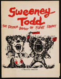 8g487 SWEENEY TODD stage play program book '79 Angela Lansbury & Len Cariou in the title role!