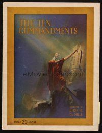 8g488 TEN COMMANDMENTS program book '23 Cecil B. DeMille epic, Theodore Roberts as Moses!