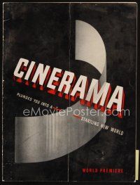 8g409 CINERAMA 2nd printing program book '52 it plunges you into a startling new world!