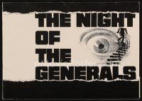 8g463 NIGHT OF THE GENERALS program book '67 WWII officer O'Toole in a unique manhunt across Europe!