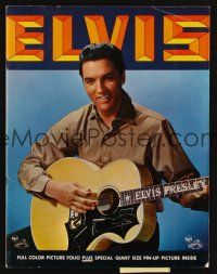 8g556 ELVIS PRESLEY 2 music record brochures '63 & '66 showing his albums available + color photos!