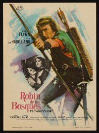 8g702 ADVENTURES OF ROBIN HOOD Spanish herald R64 cool different art of Errol Flynn by MCP!