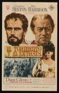 8g705 AGONY & THE ECSTASY Spanish herald '65 Charlton Heston & Rex Harrison, directed by Carol Reed