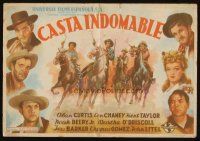 8g743 DALTONS RIDE AGAIN Spanish herald '45 different art of Lon Chaney Jr. & cowboys on horses!