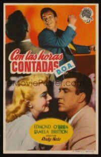 8g742 D.O.A. Spanish herald '52 Edmond O'Brien, classic film noir!